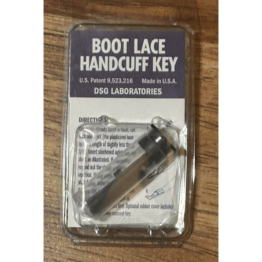 Boot Lace Handcuff Key NEW- Escape and Evasion Cuff Key‎ DSG Laboratories USA